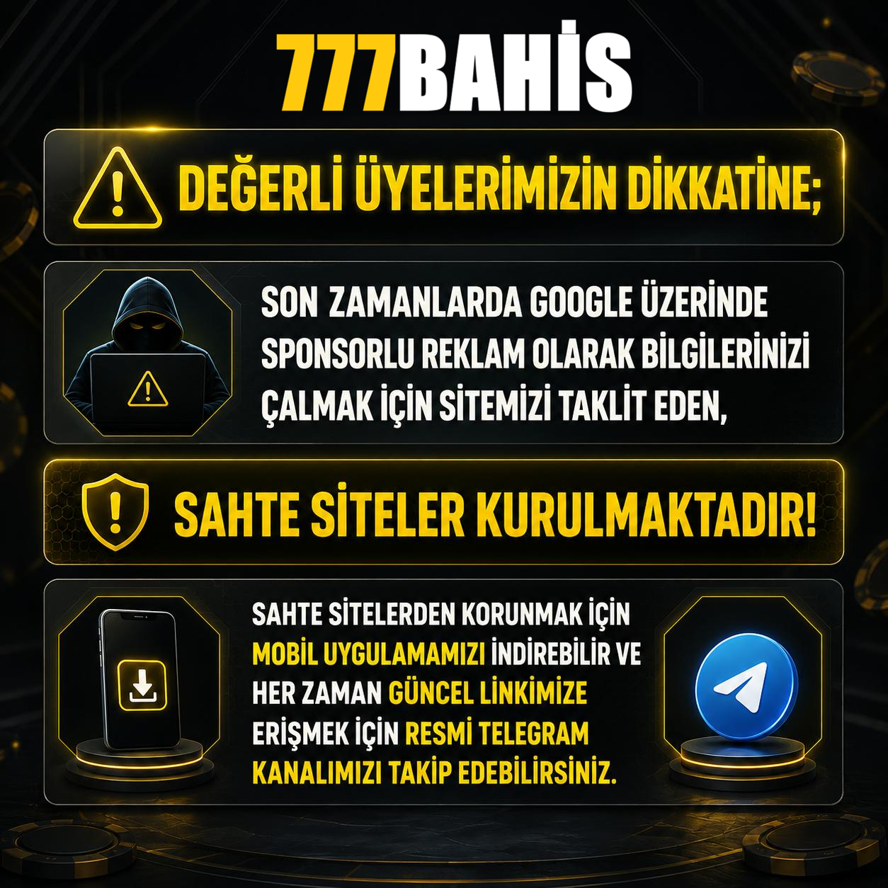 SAHTE SİTELERE DİKKAT